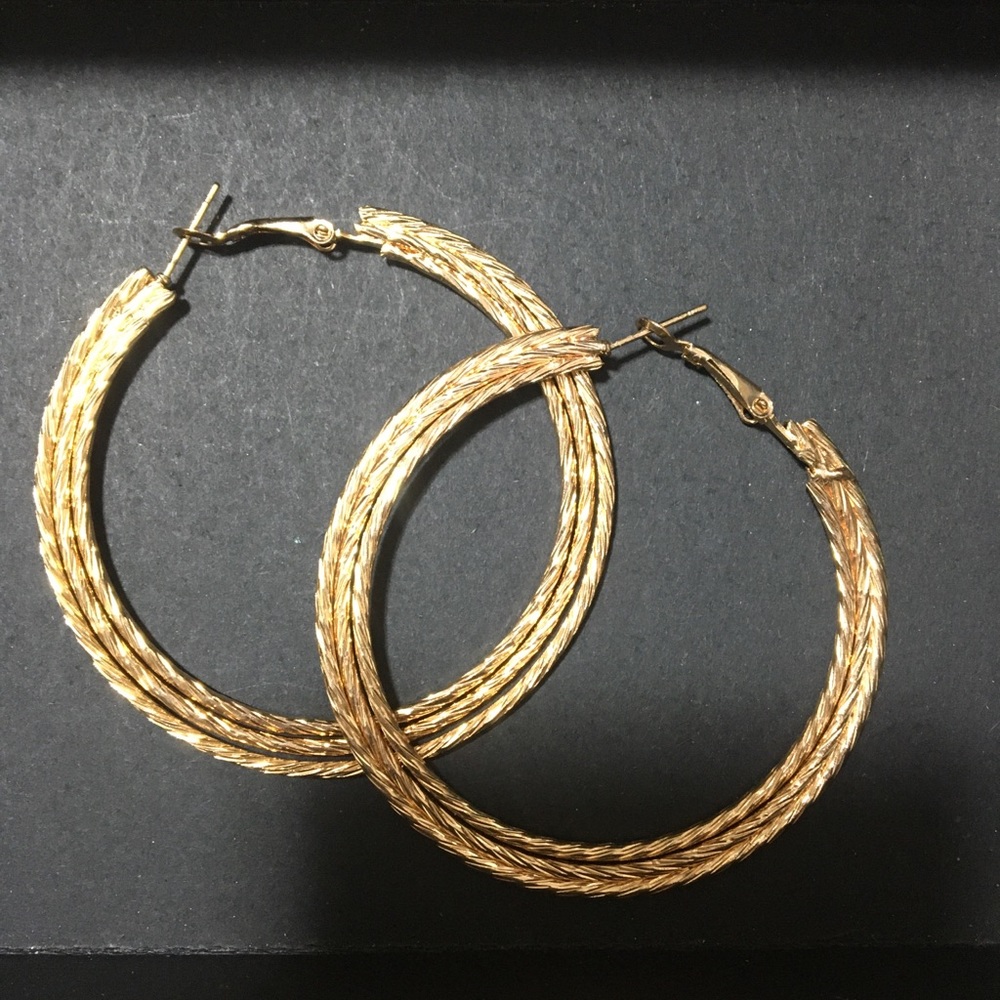 Rose gold hoops